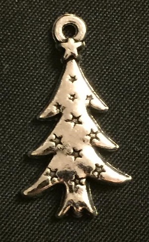 Silver Christmas Tree Charm